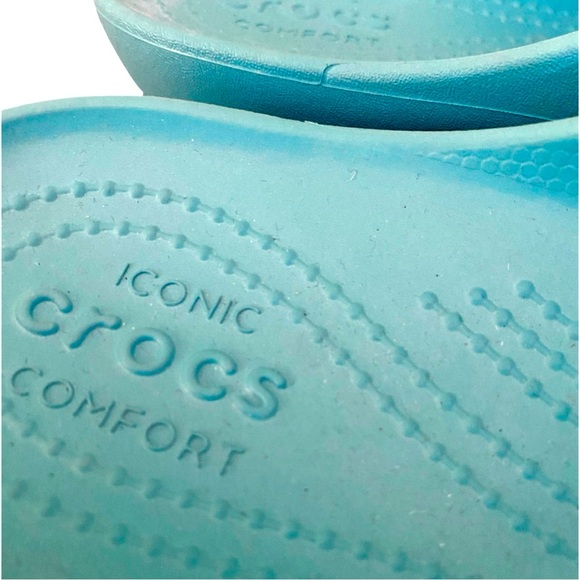 Crocs Kade II Women’s Sandals 10 Aqua Flip Flop Slides - Picture 7 of 9